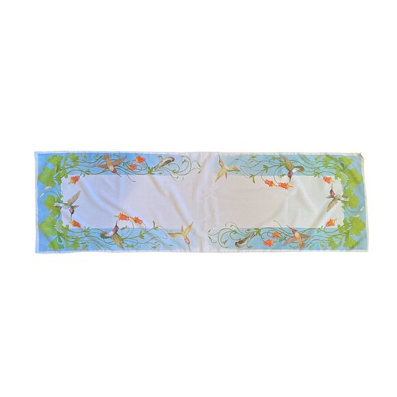 Hummingbird Ladies Neck Scarf Wrap With Floral Design National Wildlife Federati - Picture 16 of 16